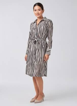 Robe mi-longue beige ZABAIONE femme