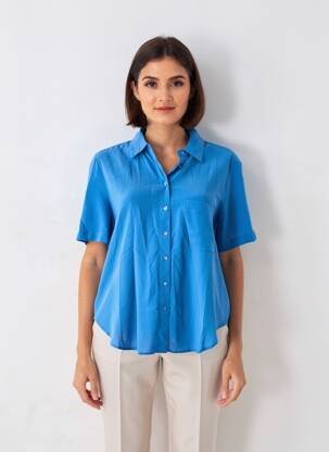 Chemisier bleu MANGO femme