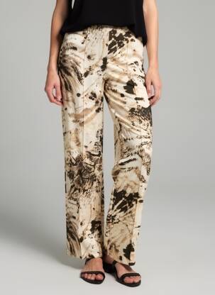 Pantalon droit beige MANGO femme