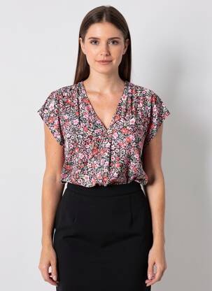 Chemisier noir MANGO femme