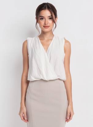Blouse blanc MANGO femme