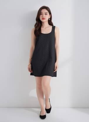 Robe courte noir MANGO femme