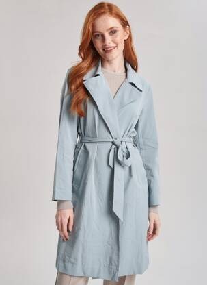 Trench bleu MANGO femme