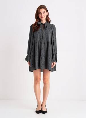 Robe courte noir SUPERDRY femme