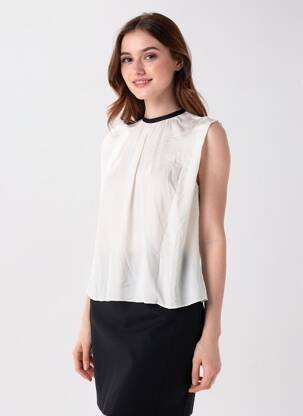 Blouse beige MANGO femme