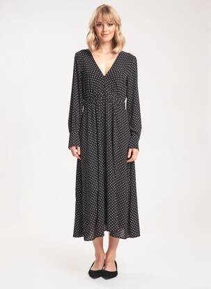 Robe longue noir MANGO femme