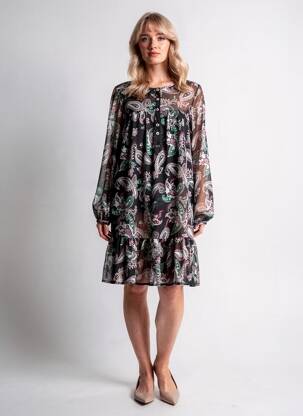 Robe mi-longue noir ONLY femme