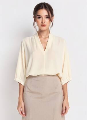 Blouse beige TOM TAILOR femme