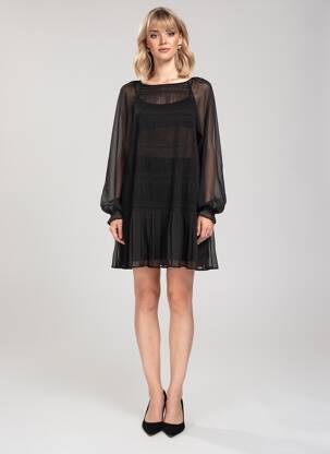 Robe longue noir MANGO femme