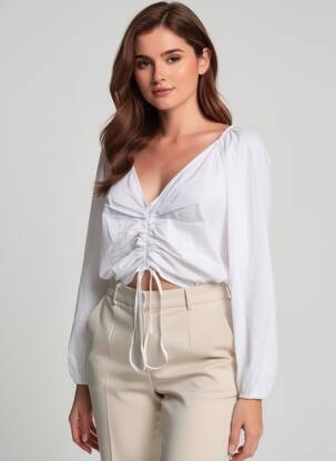 Chemisier blanc MANGO femme