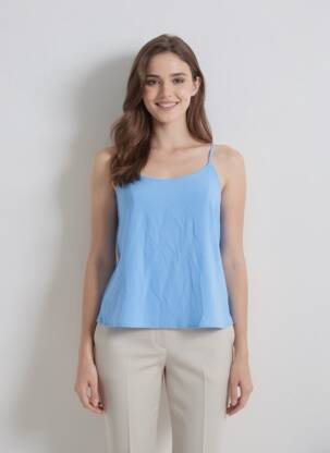 Blouse col rond vert ONLY femme