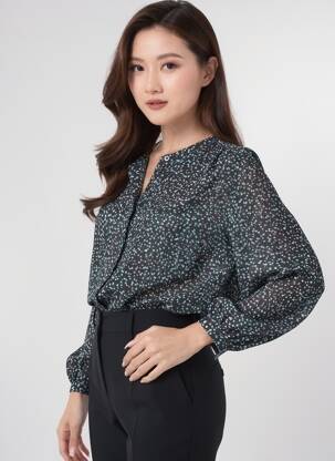 Chemisier noir TOM TAILOR femme