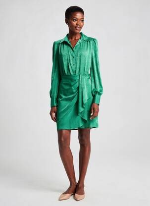Robe longue vert MORGAN femme