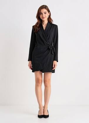 Robe longue noir MANGO femme