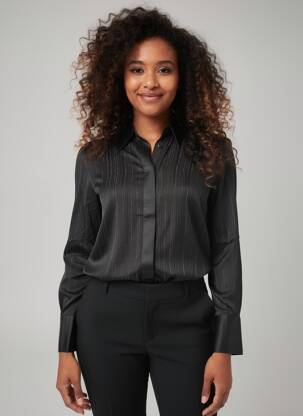 Chemisier noir MANGO femme