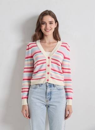 Gilet manches longues manches longues rose ONLY femme