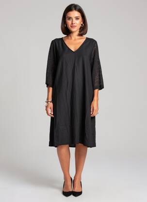 Robe mi-longue noir VERO MODA femme