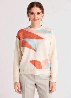 Pull stretch manches longues orange LA FIANCEE DU MEKONG femme