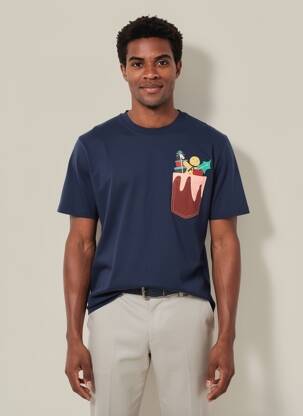 T-shirt bleu JACK & JONES homme