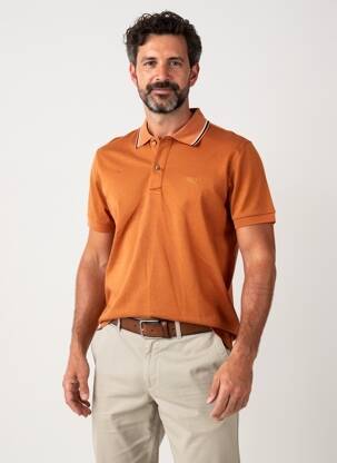 Polo marron BRUCE & BUTLER  homme