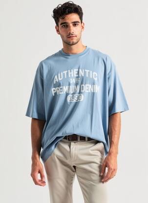 T-shirt bleu JACK & JONES homme