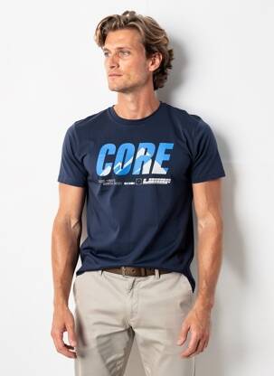 T-shirt coupe droite bleu JACK & JONES homme
