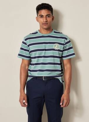 T-shirt col rond manches courtes vert JACK & JONES homme