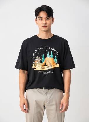 T-shirt noir JACK & JONES homme