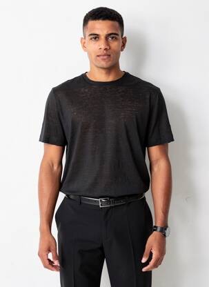 T-shirt noir MANGO homme