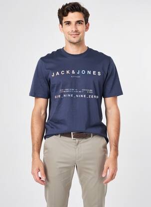 T-shirt manches courtes manches courtes bleu JACK & JONES homme