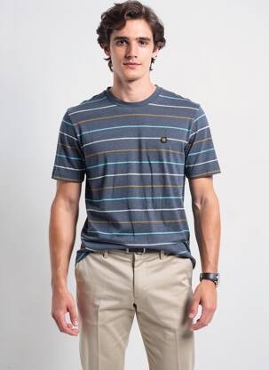 T-shirt bleu NO EXCESS homme