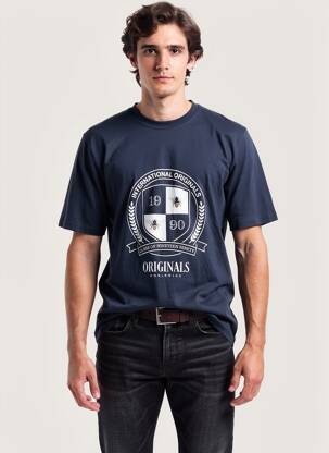 T-shirt bleu JACK & JONES homme