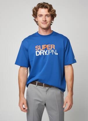 T-shirt bleu SUPERDRY homme