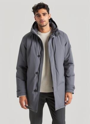 Doudoune manches longues a capuche gris RALPH LAUREN homme