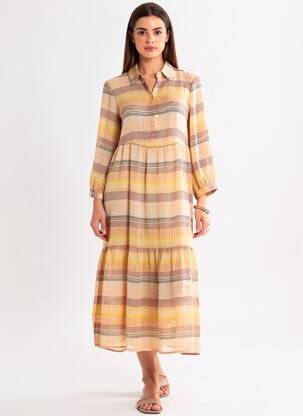 Robe longue orange VERO MODA femme