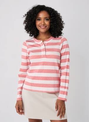 T-shirt manches longues manches longues rouge SISSTREVOLUTION femme