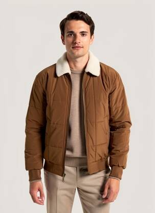 Doudoune manches longues sans capuche marron JACK & JONES homme