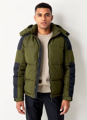 Doudoune manches longues a capuche vert JACK & JONES homme