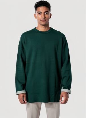 Pull col rond manches longues vert SCOTCH & SODA homme