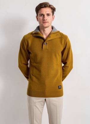 Pull stretch manches longues jaune PETROL INDUSTRIES homme