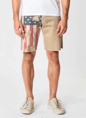 Short fermeture zippée sous rabat boutonné marron RALPH LAUREN homme