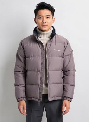 Doudoune manches longues sans capuche vert REEBOK homme