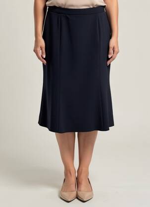 Jupe mi-longue taille normale bleu ANNE KELLY femme