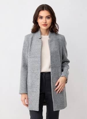 Manteau long coupe cintrée sans capuche gris VERO MODA femme
