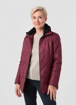 Doudoune manches longues sans capuche rouge BARBARA LEBEK femme