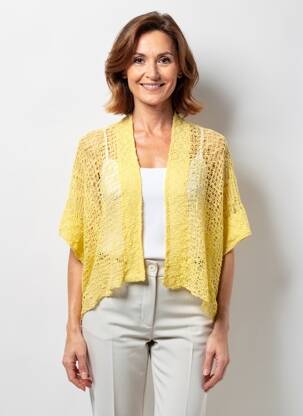 Gilet manches courtes manches courtes jaune MARBLE femme