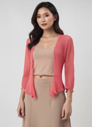 Gilet manches longues manches 3/4 orange MARBLE femme