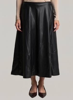 Jupe longue coupe évasée noir B.YOUNG femme