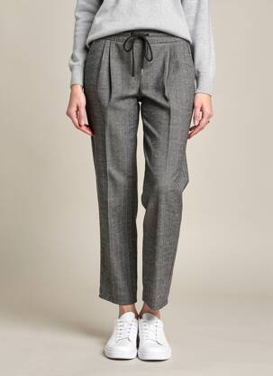Pantalon droit taille élastique taille normale noir MOLLY BRACKEN femme