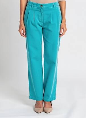 Pantalon droit stretch taille haute bleu AGATHE & LOUISE femme